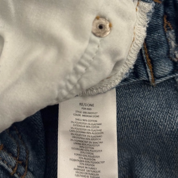 RE/DONE 70’s Stove Pipe in Medium Stone Wash - Picture 8 of 11